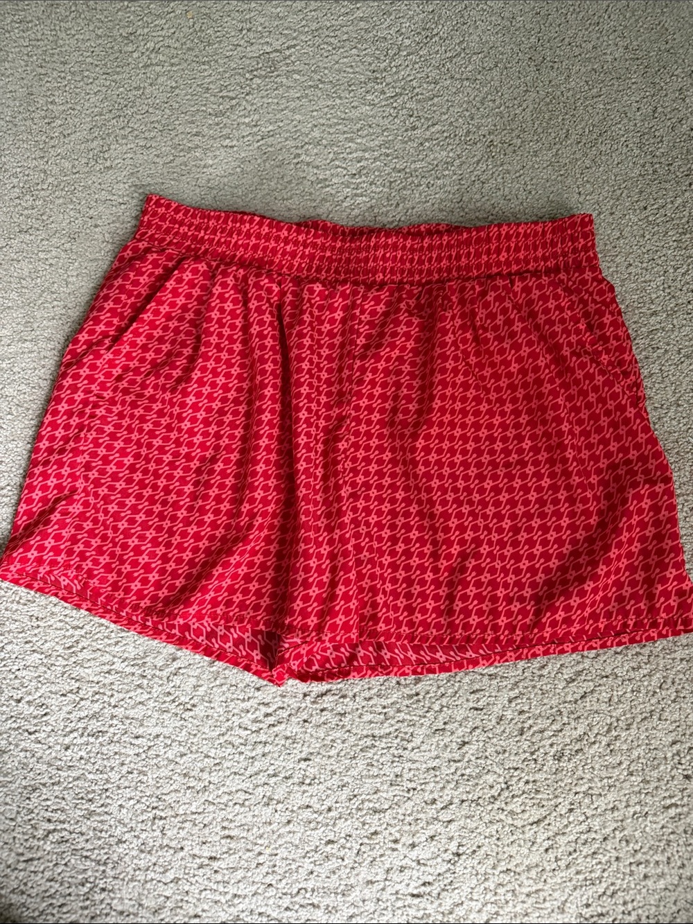 a.n.a Red Patterned Athletic Shorts
